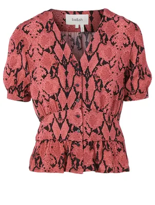 Cleo Top Animal Print