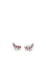 Luminus 18K White Gold Earrings With Diamonds And Rubies