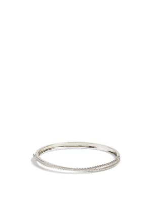 Bubbles 18K White Gold Bangle With Diamonds