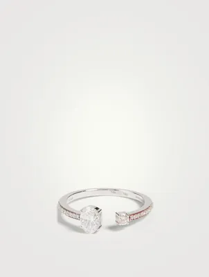 Spectrum 18K White Gold Ring With Diamonds