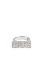 Silver Tower Ring With Diamonds