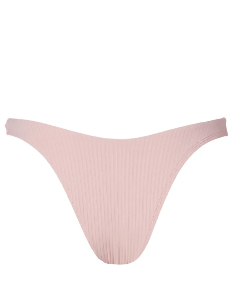 California High Leg Ribbed Bikini Bottom