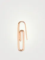 Boucle d’oreille en forme de trombone en or rose 18 ct