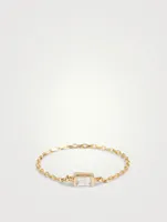 18K Gold Petite Diamond Baguette Chain Ring