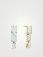 18K Gold Ombré Cascade Earrings With Topaz