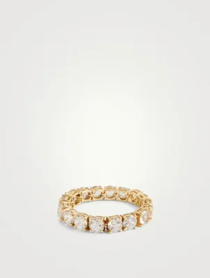 18K Gold Flexi Infinite Ring With White Sapphire
