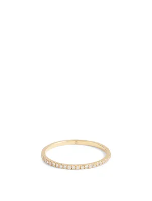 18K Gold Infinity Ring With Diamonds