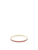 18K Gold Infinite Ring With Rubies