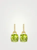 Kiki Classics 18K Gold Earrings With Peridot And Diamonds