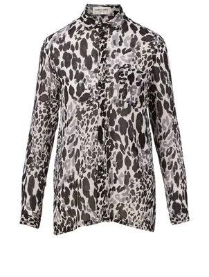 Cotton And Silk Shirt Leopard Print