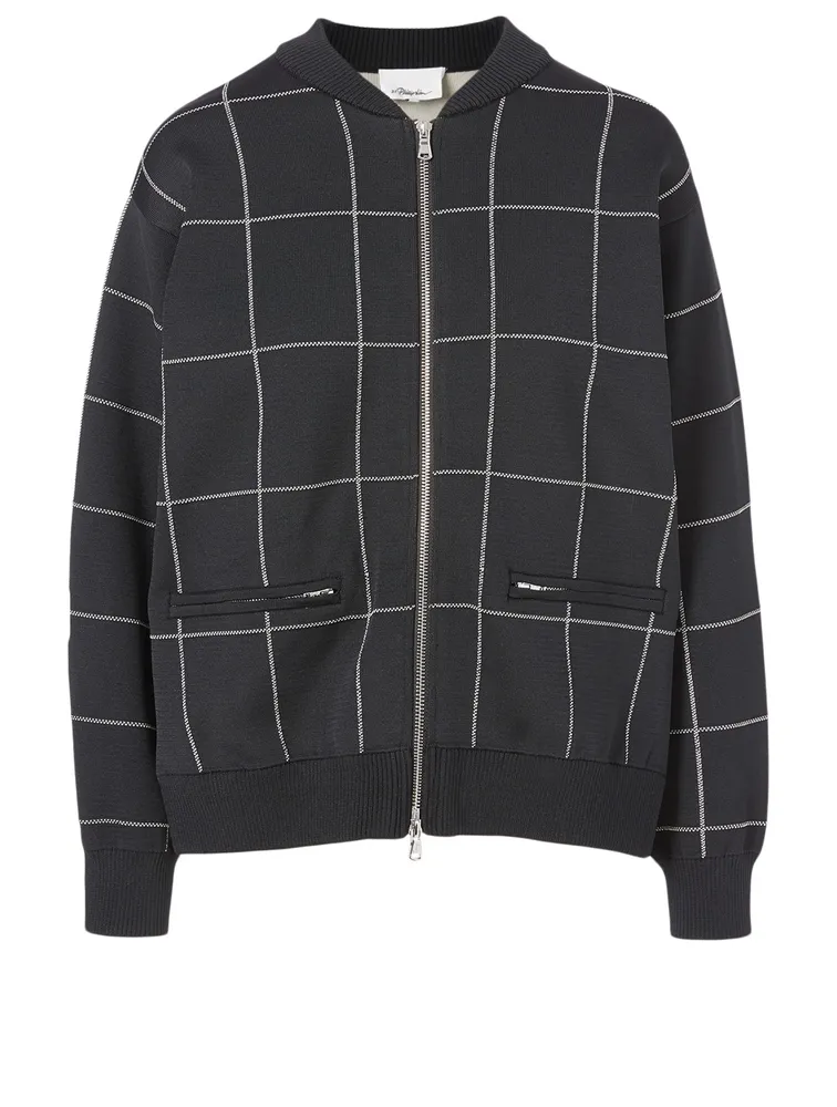 Bomber Jacket Window Pane Print