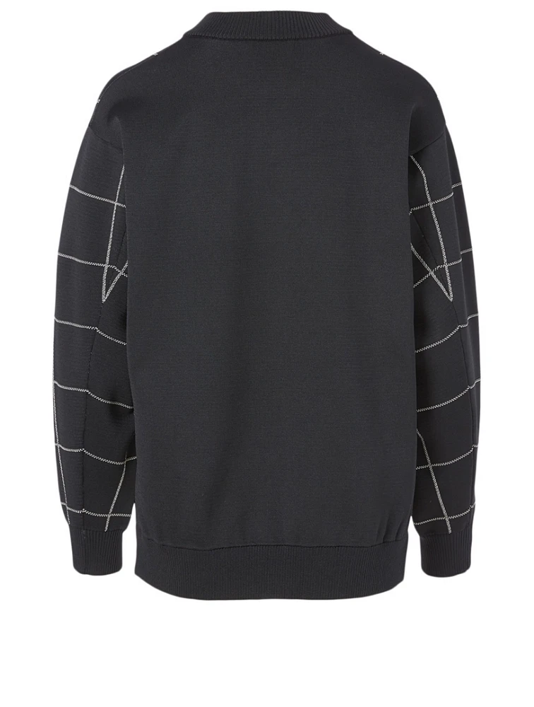 Bomber Jacket Window Pane Print