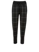 Jogger Pants Window Pane Print