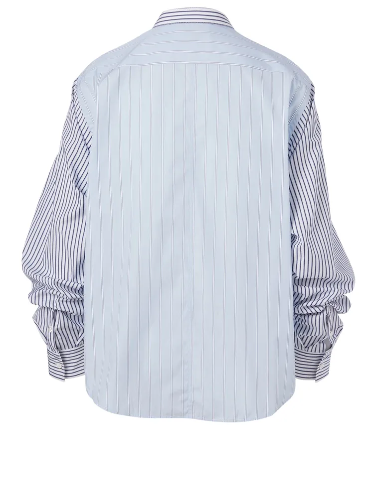 Cotton-Blend Shirt Striped Print