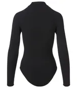 Long-Sleeve Bodysuit With Buttons