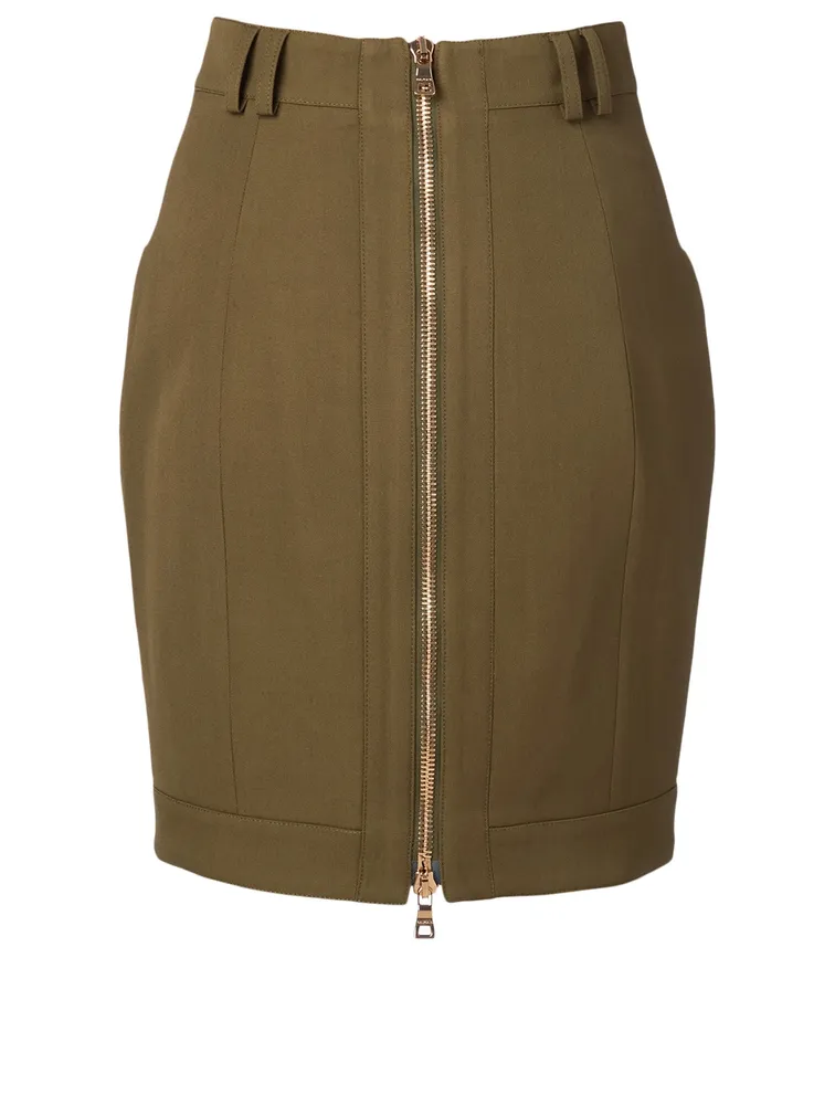 Wool High-Waisted Mini Skirt