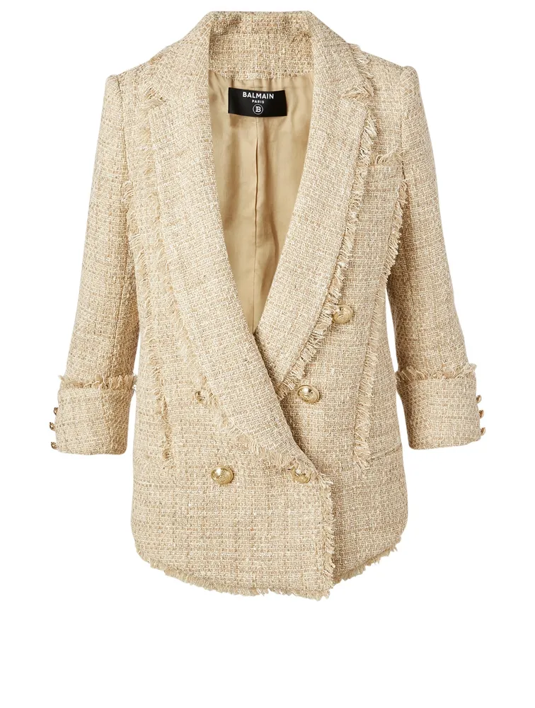 Tweed Double-Breasted Blazer