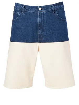 Wide-Fit Denim Shorts