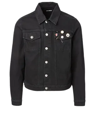 Cotton Denim Jacket With Badges