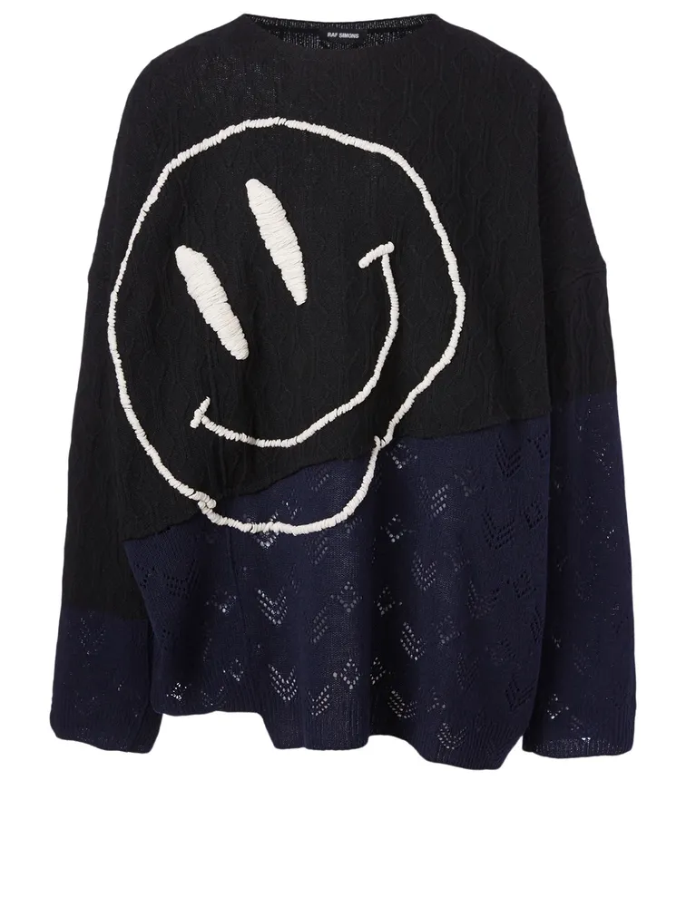 Smiley Wool Oversized Sweater