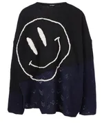 Smiley Wool Oversized Sweater