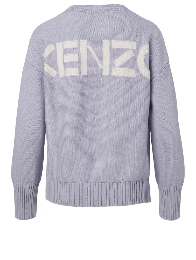 Cotton-Blend Sweater With Back Logo