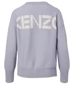 Cotton-Blend Sweater With Back Logo