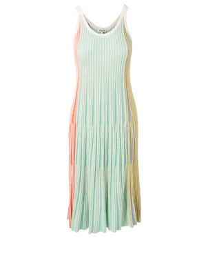 Cotton-Blend Sleeveless Midi Dress