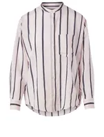 Satchell Cotton And Silk Shirt Striped Print
