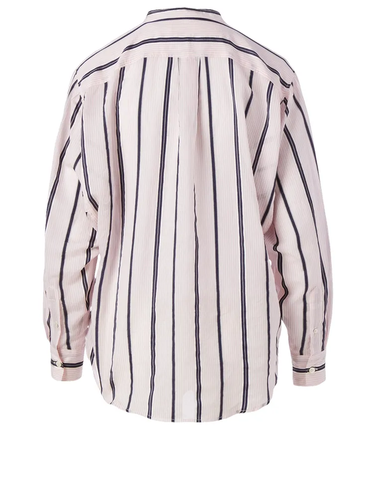 Satchell Cotton And Silk Shirt Striped Print