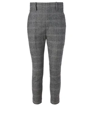 Noah Wool-Blend Pants Check Print