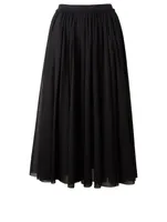 Pleated Midi Skirt