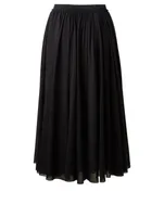 Pleated Midi Skirt