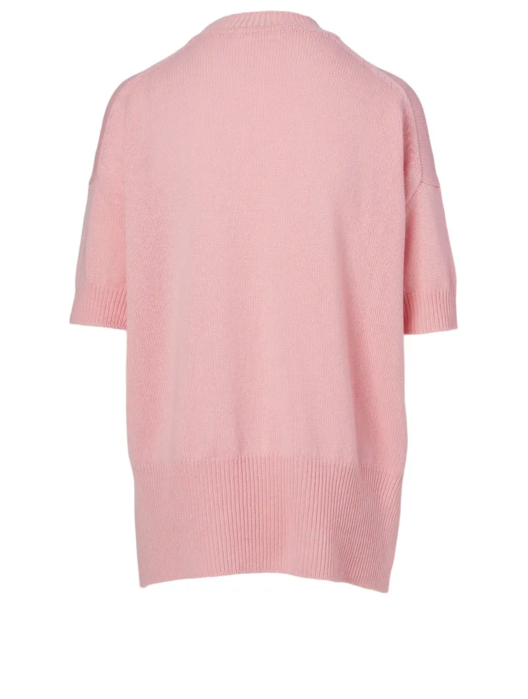 Cashmere Short-Sleeve Sweater