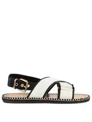 Espadrillas Canvas Flat Slingback Sandals