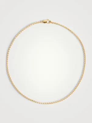 14K Gold Plated Box Chain Necklace