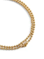 Flapper 18K Gold Double Wrap Bracelet With Diamond