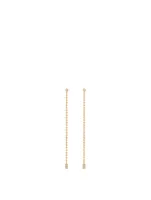 Flapper 18K Gold Drop Chain Earrings With Diamonds