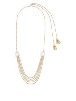 Flapper 18K Gold Tassel Necklace With Diamonds