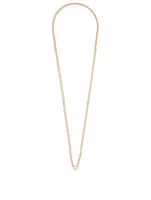 Flapper 18K Gold Double Strand Ball Chain Necklace With Diamonds