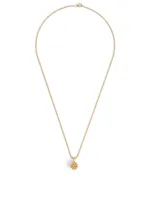 Flapper 18K Gold Ball Pendant Necklace With Diamonds