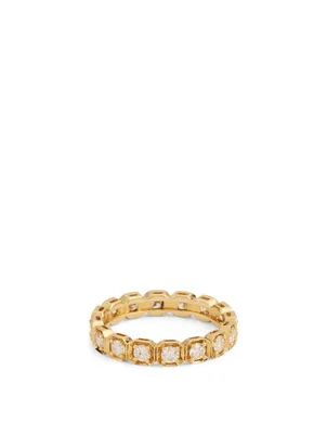 Essentials 18K Gold Eternity Band With Diamonds