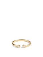 Essentials 18K Gold Gap Stacking Ring With Diamonds