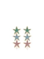 La Isla Iraca Palm And Gold-Plated Bronze Starfish Earrings