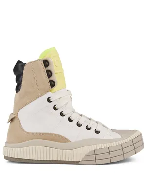 Clint Canvas And Suede High-Top Sneakers