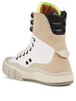 Clint Canvas And Suede High-Top Sneakers