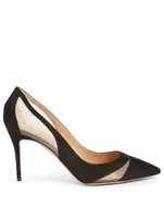 Savoy 85 Suede And Mesh Pumps