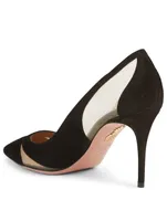 Savoy 85 Suede And Mesh Pumps