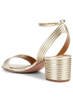 Sundance 50 Metallic Faux Leather Heeled Sandals