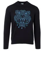 Sweater With Embossed Tiger